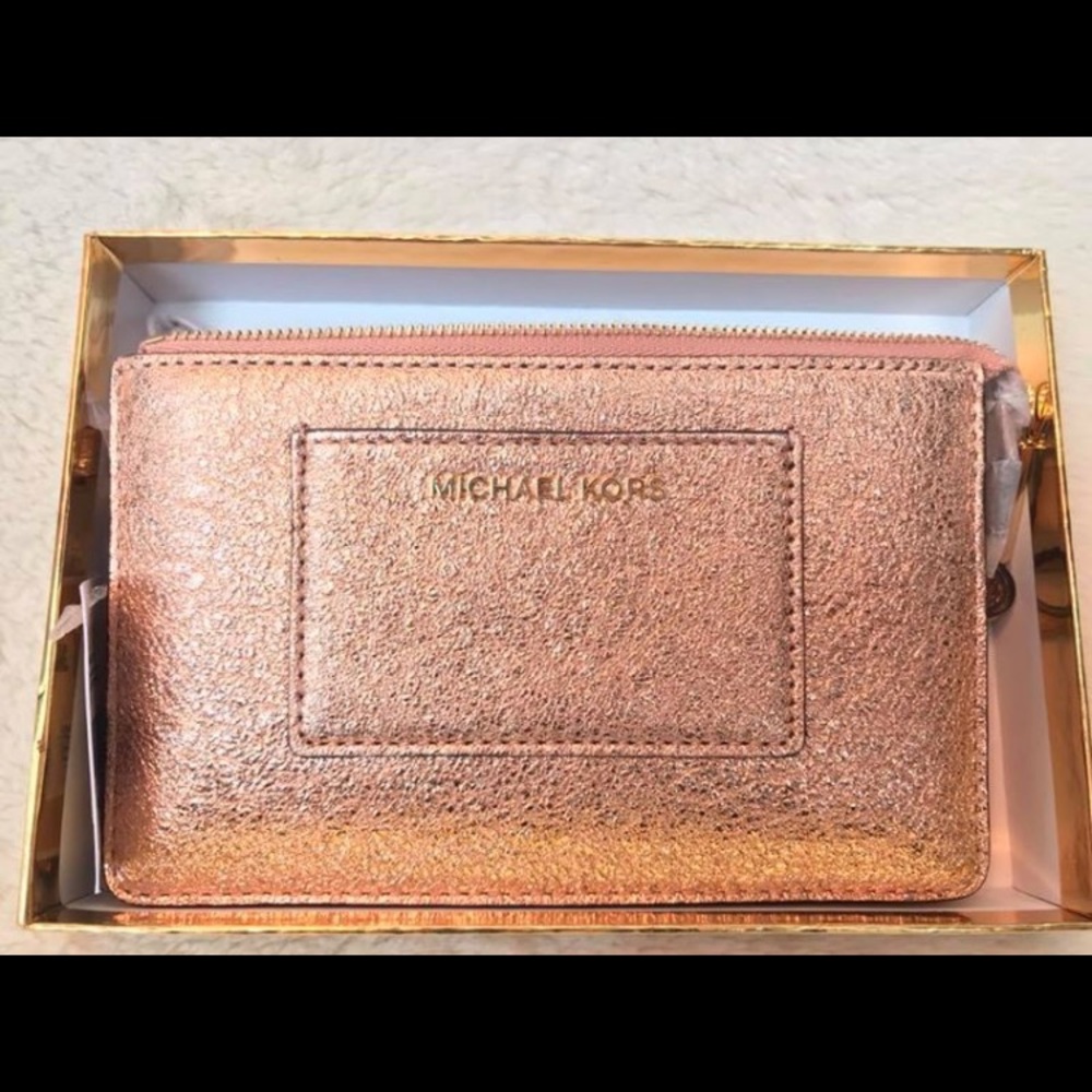 SOLD Rose Gold Michael Kors Wristlet